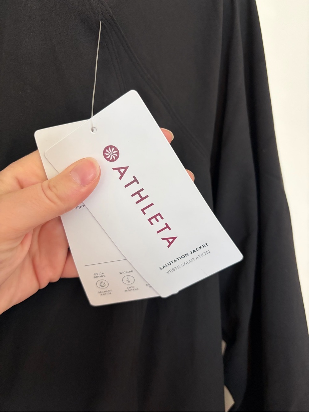 Athleta Black Lightweight Women's Salutation Jacket - Picture 4 of 5